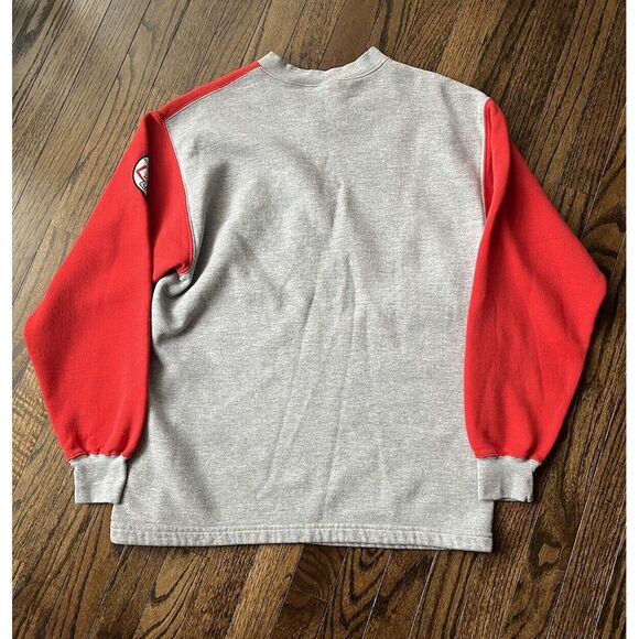 Vintage St. Louis Cardinals Embroidered Fleece V-Neck Sweatshirt Size Medium - Picture 7 of 8